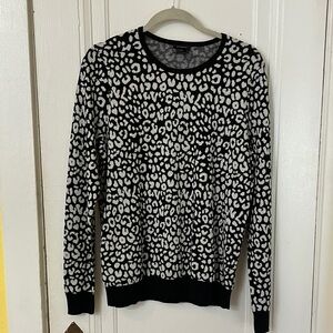 Ann Taylor sparkle animal print sweater
